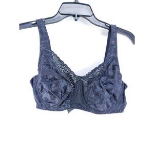 Playtex Love My Curves Bra Size 36D Black Underwire Full Coverage